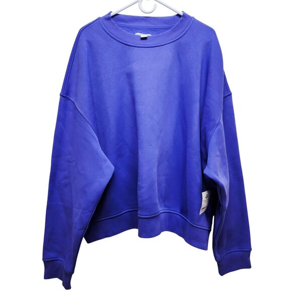 Essentials Sweaters - Womens Purple Crewneck Sweatshirt plus Size 5X